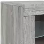 Credenza con Luci LED Grigio Sonoma 142,5x37x67 cm