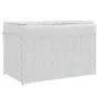 Cesto Portabiancheria Coperchio Bianco 55,5x35x34 cm Polyrattan