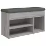 Panca Porta Scarpe Grigio Sonoma 82x32x45,5cm Legno Multistrato