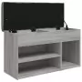 Panca Porta Scarpe Grigio Sonoma 82x32x45,5cm Legno Multistrato