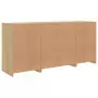 Credenza con Luci LED Rovere Sonoma 142,5x37x67 cm