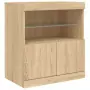 Credenza con Luci LED Rovere Sonoma 142,5x37x67 cm