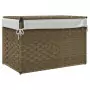 Cesto Portabiancheria con Coperchio 55,5x35x34 cm Polyrattan