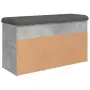 Panca per Scarpe Grigio Cemento 82x32x45,5cm Legno Multistrato