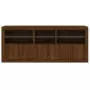 Credenza con Luci LED Rovere Marrone 162x37x67 cm