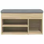 Panca Porta Scarpe Rovere Sonoma 82x32x45,5cm Legno Multistrato