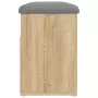 Panca Porta Scarpe Rovere Sonoma 82x32x45,5cm Legno Multistrato