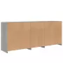 Credenza con Luci LED Grigio Sonoma 162x37x67 cm