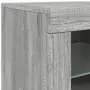 Credenza con Luci LED Grigio Sonoma 162x37x67 cm