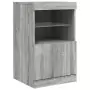 Credenza con Luci LED Grigio Sonoma 162x37x67 cm