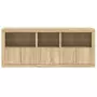 Credenza con Luci LED Rovere Sonoma 162x37x67 cm