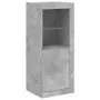 Credenza con Luci LED Grigio Cemento 41x37x100 cm