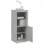 Credenza con Luci LED Grigio Cemento 41x37x100 cm