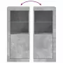 Credenza con Luci LED Grigio Cemento 41x37x100 cm