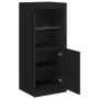 Credenza con Luci LED Nera 41x37x100 cm