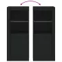 Credenza con Luci LED Nera 41x37x100 cm