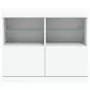 Credenza con Luci LED Bianca 81x37x67 cm