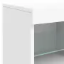 Credenza con Luci LED Bianca 81x37x67 cm