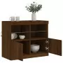 Credenza con Luci LED Rovere Marrone 81x37x67 cm