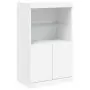 Credenza con Luci LED Bianca 60,5x37x100 cm