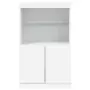 Credenza con Luci LED Bianca 60,5x37x100 cm