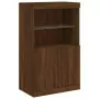 Credenza con Luci LED Rovere Marrone 60,5x37x100 cm