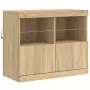 Credenza con Luci LED Rovere Sonoma 81x37x67 cm