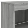 Credenza con Luci LED Grigio Sonoma 81x37x67 cm