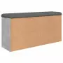 Panca Porta Scarpe Grigio Cemento 102x32x50cm Legno Multistrato