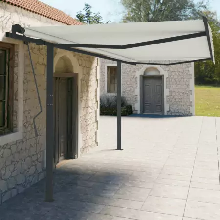 Set Pali per Tenda da Sole Antracite 450x245 cm Ferro