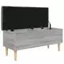 Panca Portaoggetti Grigio Sonoma 102x42x46 cm Legno Multistrato