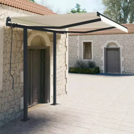 Set Pali per Tenda da Sole Antracite 300x245 cm Ferro