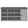 Panca Porta Scarpe Grigio Sonoma 102x32x50 cm Legno Multistrato