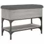 Panca Porta Scarpe Grigio Sonoma 62x32x45 cm Legno Multistrato