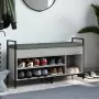 Panca Porta Scarpe Grigio Sonoma 105,5x32x57,5 cm