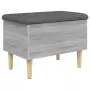 Panca Portaoggetti Grigio Sonoma 62x42x46 cm Legno Multistrato