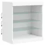 Credenza con Luci LED Bianca 142,5x37x67 cm