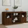 Credenza con Luci LED Rovere Marrone 142,5x37x67 cm