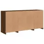 Credenza con Luci LED Rovere Marrone 142,5x37x67 cm