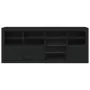 Credenza con Luci LED Nera 164x37x67 cm