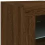 Credenza con Luci LED Rovere Marrone 163x37x67 cm