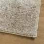 Tappeto Pelo Lungo Effetto Lucido Beige 160x230 cm