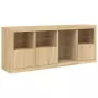 Credenza con Luci LED Rovere Sonoma 164x37x67 cm