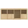 Credenza con Luci LED Rovere Sonoma 164x37x67 cm