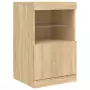 Credenza con Luci LED Rovere Sonoma 164x37x67 cm