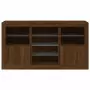 Credenza con Luci LED Rovere Marrone 123x37x67 cm