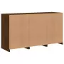 Credenza con Luci LED Rovere Marrone 123x37x67 cm