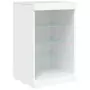 Credenza con Luci LED Bianca 123x37x67 cm