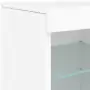 Credenza con Luci LED Bianca 123x37x67 cm