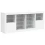 Credenza con Luci LED Bianca 163x37x67 cm